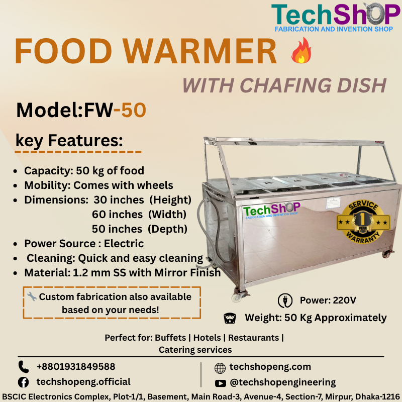 FOOD WARMER WITH CHAFING DISH .(5th Addition)