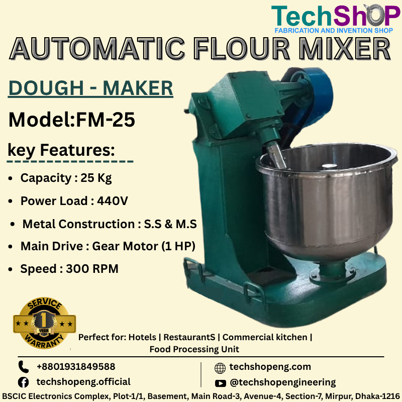 Automatic Flour Mixer – FM-25 | 25Kg Dough Maker