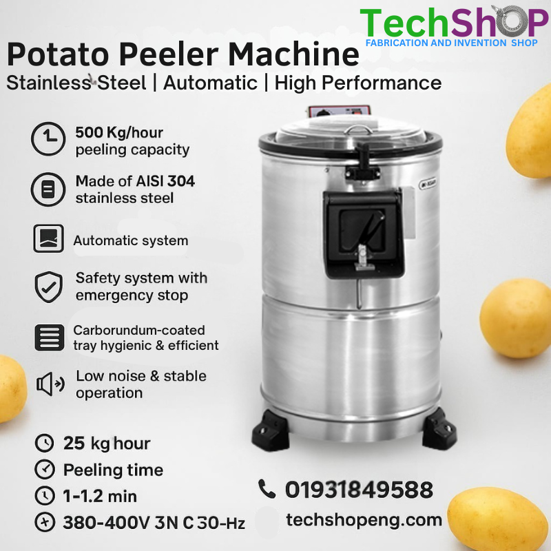 Commercial Potato Peeler Machine – 25Kg Capacity