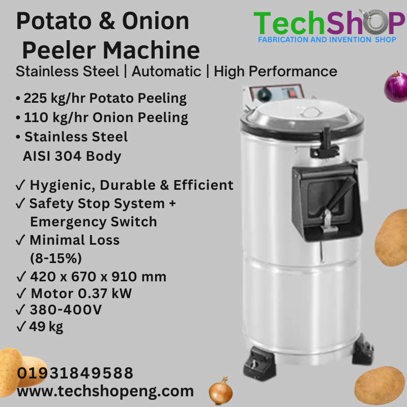 Commercial Potato & Onion Peeler – 10 Kg Capacity”
