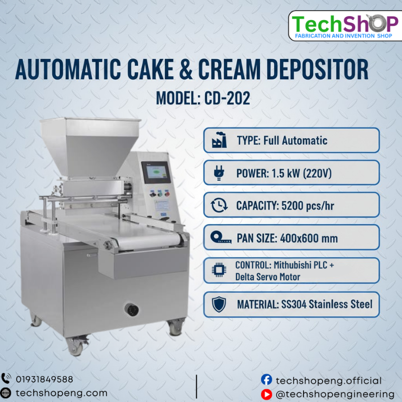 Cake & Cream Depositor Machine – Model CD-202