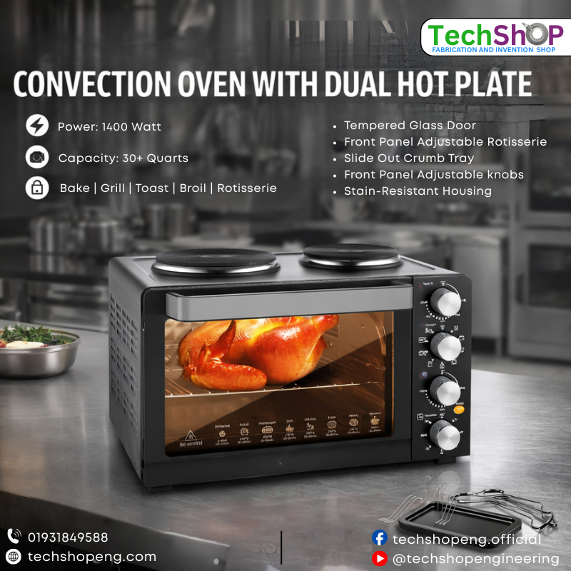 Commercial Convection Oven with Dual Hot Plate
