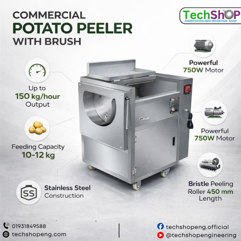 Commercial Potato Peeler with Brush Machine
