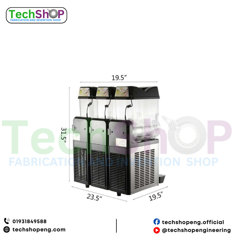 Commercial Triple Tank Slush Machine (12L × 3) | Stainless Steel Slush Dispensing Machine –