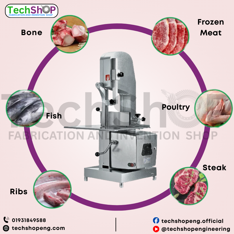 Automatic Bone Sawing Machine TBS-01 | Commercial Meat & Bone Cutting Machine 1100W