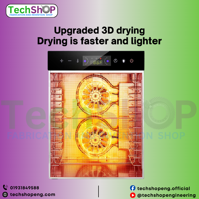 TFD-18 Stainless Steel Commercial Food Dryer Machine | 18 Layer Electric Food Dehydrator with Digital Temperature Control