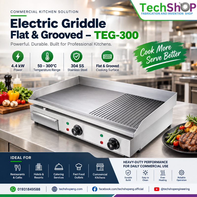 Electric Griddle Flat & Grooved TEG-300