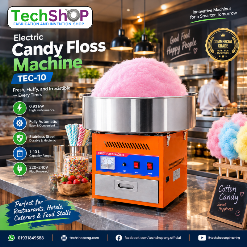 Electric Candy Floss Machine TEC-10 | Fully Automatic Commercial Cotton Candy Maker