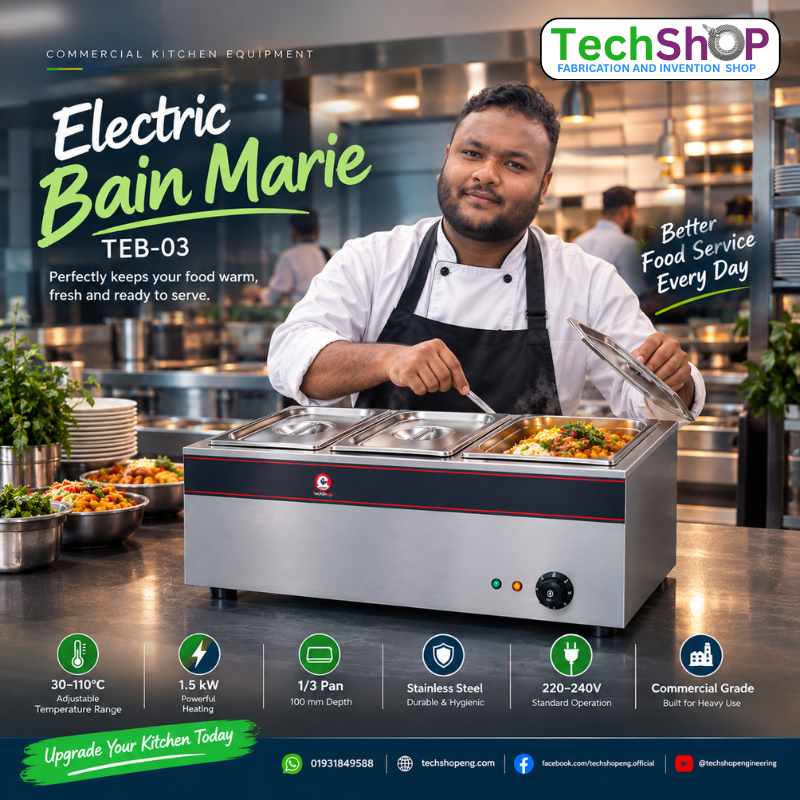 Electric Bain Marie TEB-03 – 1/3 Pan Food Warmer